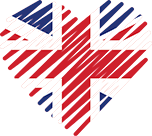 Logo of Parhaat-Deittisivustot - UK, Heart Shaped Image of UK flag.