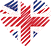 Logo of Parhaat-Deittisivustot UK, Heart Shaped Image of UK flag.